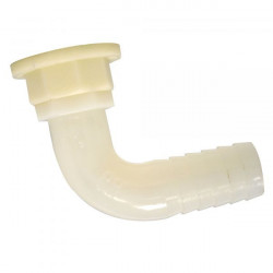 Cot la °90 pentru tancurile de apa Ø 40 mm cu garnitura si piulita