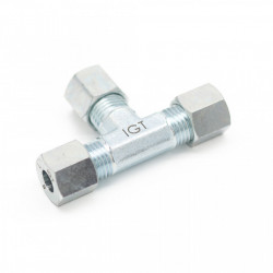 Racord "T" fix gaz din otel zincat 8 x 8 x 8 mm