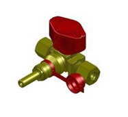 Robinet gaz 2 intrari teava gaz 8mm si iesire cupla rapida teava gaz de 8mm