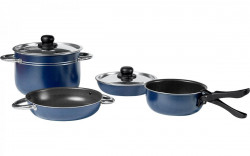 Set oale din aluminiu usor cu acoperire antiaderenta si depozitare una in alta, 8 piese