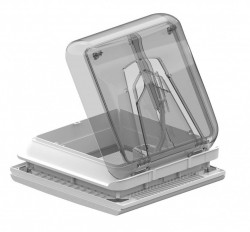 Trapă 28 x 28 Fiamma "Vent 28F Crystal" cu capac transparent si plasa de tantari