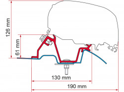 Adaptor copertina Fiamma F80 Mercedes Sprinter seria II / VW Crafter gen I H2, 2006≤2016