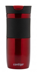 Cana termos Contigo Byron cu pereti dubli si mecanism Snapseal, 470 ml, rosu