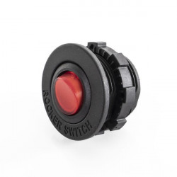 Intrerupator luminat rosu pentru montaj incastrat, 12V - 10A / 24V - 6A