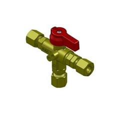 Robinet gaz 3 cai 8 x 8 x 8 mm
