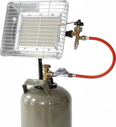 Incalzitor camping pentru butelie gaz cu arzator ceramic si regulator gaz inclus