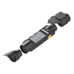 Tester 7 pini pentru priza rulotelor cu adaptoare 13 pini incluse