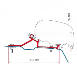 Adaptor copertina Fiamma F80 Renault Master H2 - L2/L3, ≥ 2010