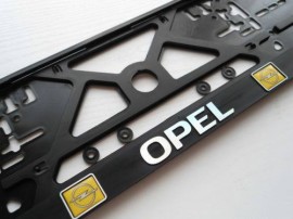 Placa de matricula + parafusos Opel