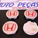 Centros de Jantes Honda 68mm cinza e vermelhos