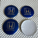 Centros de Jantes 3D Honda 56mm azuis