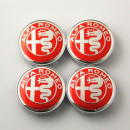 Centros de Jantes Alfa Romeo 60/56mm vermelhos