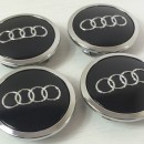 Centros de Jantes Audi 69mm pretos