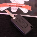 Carcaça Comando de 2 Botões para Citroen C2, C3, C4, C5, C6, C8
