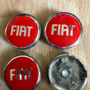 Centros de Jantes Fiat 60/57mm vermelhos
