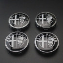 Centros de Jantes Alfa Romeo pretos 60mm