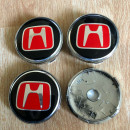 Centros de Jantes Honda 60/57mm pretos e vermelhos