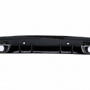 Difusor Mercedes C-Class W205 S205 (2014-2020) C63S Design com ponteiras prateadas