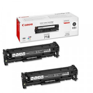 Canon CRG-718BK, Twin Pack, Cartuse toner originale, Negru, 2x 3400 pagini