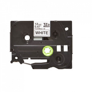 Brother TZEFX231, Banda continua laminata flexibila compatibila, Negru pe banda alba, 12mm x 8m - i-Aicon
