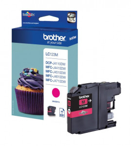 Brother LC123M, Cartus original, Magenta, 600 pagini