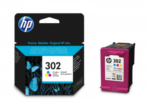 HP 302 / F6U65AE, Cartus original, Color, 165 pagini