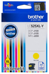 Brother LC525XL Y, Cartus original, Yellow, 1300 pagini