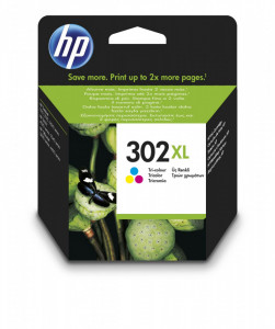 HP 302XL / F6U67AE, Cartus original, Color, 330 pagini