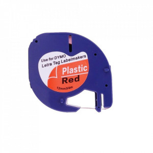 Dymo DY91203, Banda compatibila, Rosu, 12mm x 4m - i-Aicon
