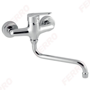 Baterie perete lavoar/spalator Iris New, crom fara accesorii - 94470/T,0