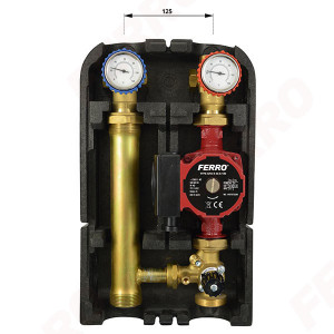 Grup de amestec 1 1/2"x1" pt. instalatii incalzire cu vana 3 cai ?i pompa GPA II 25?6?130