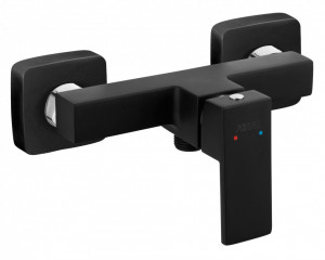 Pachet 2in1 Coloana de dus Ferro, cu baterie dus Zicco Negru Mat, cu set bara dus Negru Mat, si para dus mobila