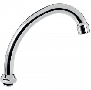 Pipa rotunda 3/4" tip "F" 250 mm pt. baterie perete lavoar/spalator, crom