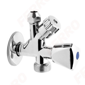 Robinet coltar combinat 1/2"x3/8"x3/4" cu robinet pentru masina de spalat