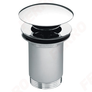 Ventil lavoar click-clack din alama 1 1/4" Rotondo cu preaplin, crom