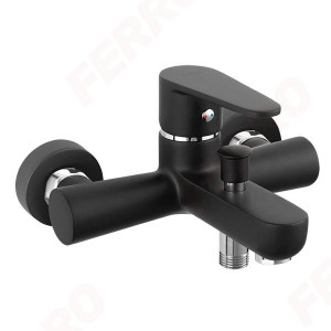 Baterie Ferro Algeo Cada/Dus, Negru Mat