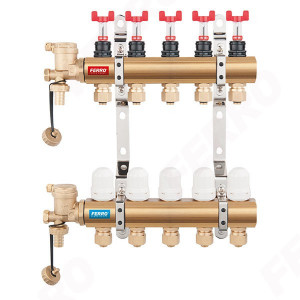 Distribuitor/colector-repartitor tip N-RZP 1'' 3 cai - N-RZP03S