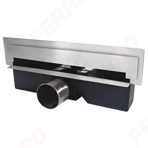 Rigola dus inox perete Wall Slim L= 300 mm cu sifon DN40/50