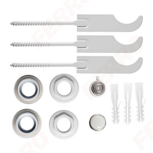 Set reductii 1x1/2" cu dop, aerisitor higroscopic 1/2" si 3 console pt. radiatoare de aluminiu