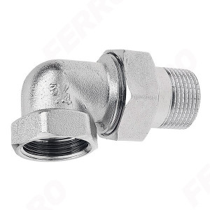Cot olandez din alama cromata 1" FI-FE cu O-ring