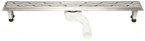 Rigola dus inox L= 800 mm cu model grila "S" si sifon DN40/50