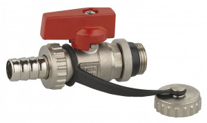 Robinet "mini" de golire din alama cromata cu sfera 3/4" FE