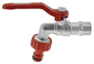 Robinet scurgere din alama cu sfera si racord rapid, 1/2" FE
