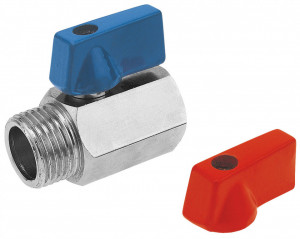 Robinet trecere Mini din alama PN10, 1/2" FI-FI cu sfera si fluture