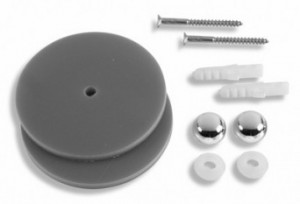 Set accesorii montaj oglinda Metalia 3, crom