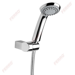 Set para dus 3 functii cu suport reglabil si furtun flexibil Sole, crom