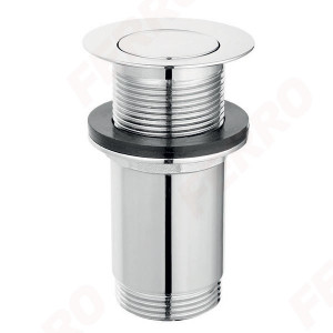 Ventil lavoar Ferro, click-clack, cu preaplin, 1 1/4", alama, Crom
