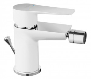 Adore White/Chrome - baterie stativa bideu, cu ventil