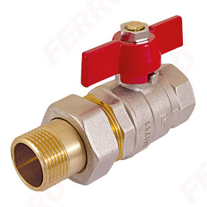 Robinet trecere cu olandez din alama PN25, 1" FI-FE cu sfera si fluture