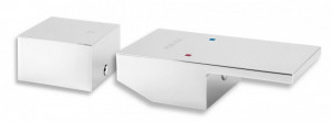 Set manere comutator si baterie ingropata box Edge, crom - P/36050R